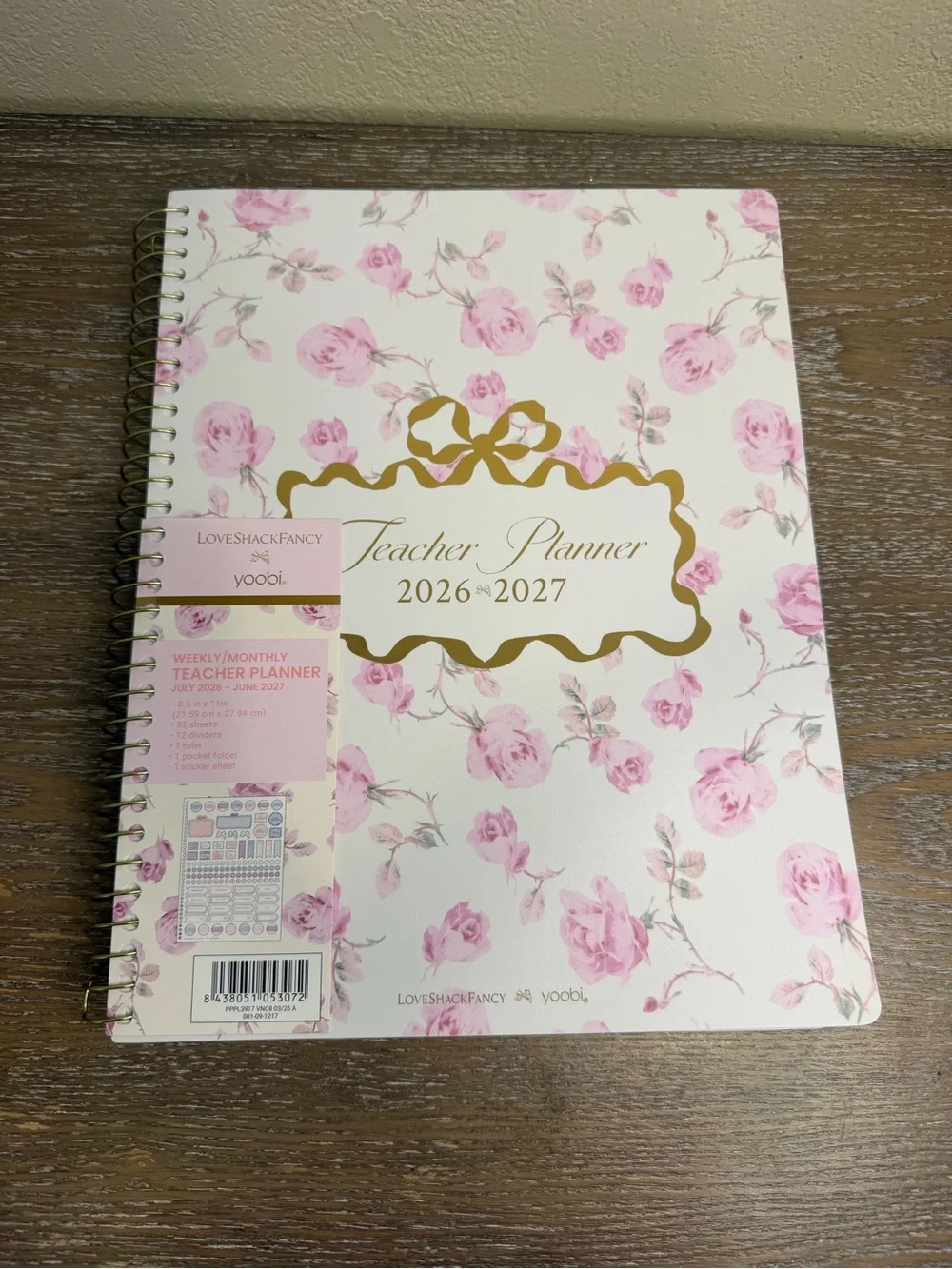 💗🎯 LoveShackFancy x Target - Yoobi Monthly & Weekly Teacher Planner 8.5